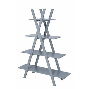 Convenience Concepts Oxford &quotA&quot Frame Bookshelf in Gray Wood Finish