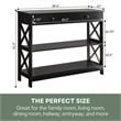 Convenience Concepts Oxford  Console Table with Drawer in Black Wood Finish