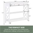 Convenience Concepts Oxford  Console Table with Drawer in White Wood Finish