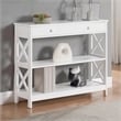 Convenience Concepts Oxford  Console Table with Drawer in White Wood Finish