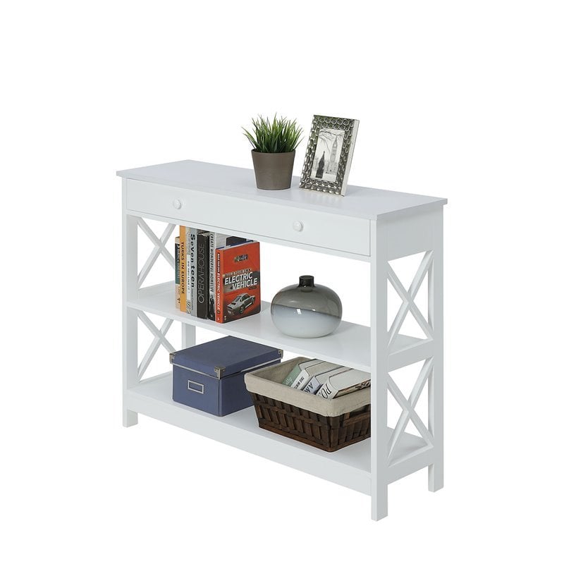 convenience concepts white console table