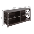 Convenience Concepts Oxford TV Stand in Espresso Wood Finish