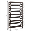 Convenience Concepts Oxford Five-Tier Bookcase in Espresso Wood Finish