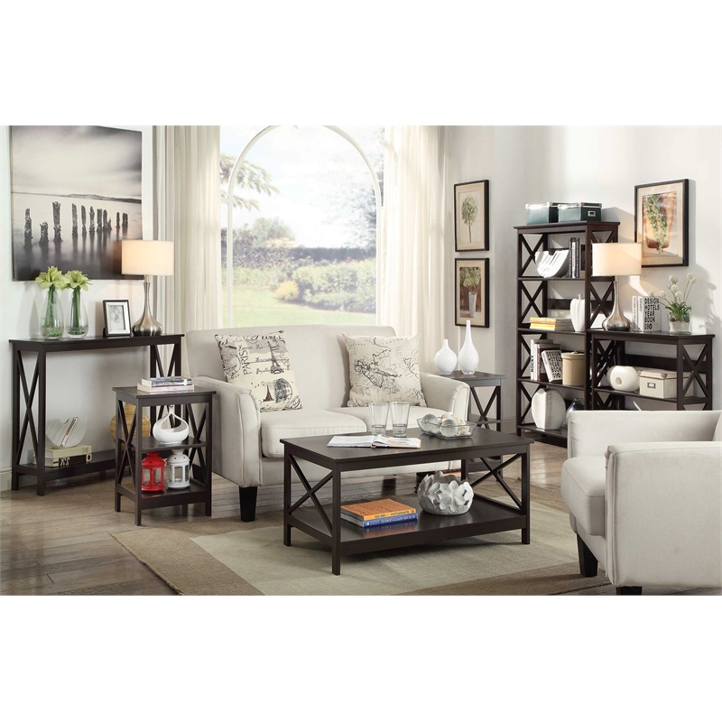 Convenience Concepts Oxford Five-Tier Bookcase in Espresso Wood Finish