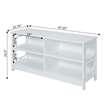 Convenience Concepts Omega TV Stand in White Wood Finish with Two Shelves