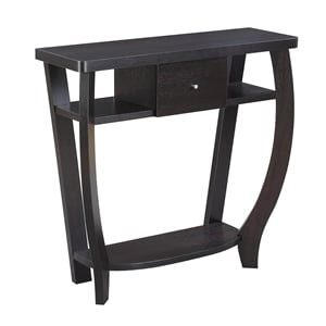 Convenience Concepts Newport Dorchester Console Table in Espresso Wood Finish