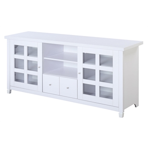 Convenience Concepts Newport Park Lane 60&quot TV Stand in White Wood Finish