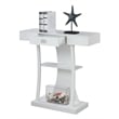 Convenience Concepts Newport Harri Console Table in White Wood Finish