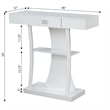 Convenience Concepts Newport Harri Console Table in White Wood Finish