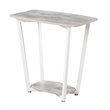 Convenience Concepts Graystone End Table in Gray and White Wood Finish