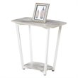 Convenience Concepts Graystone End Table in Gray and White Wood Finish