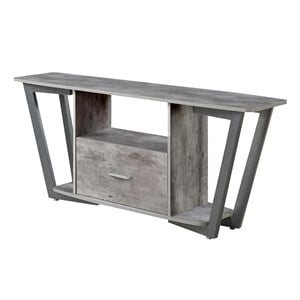 Convenience Concepts Graystone 60&quot TV Stand in Gray and Black Wood Finish