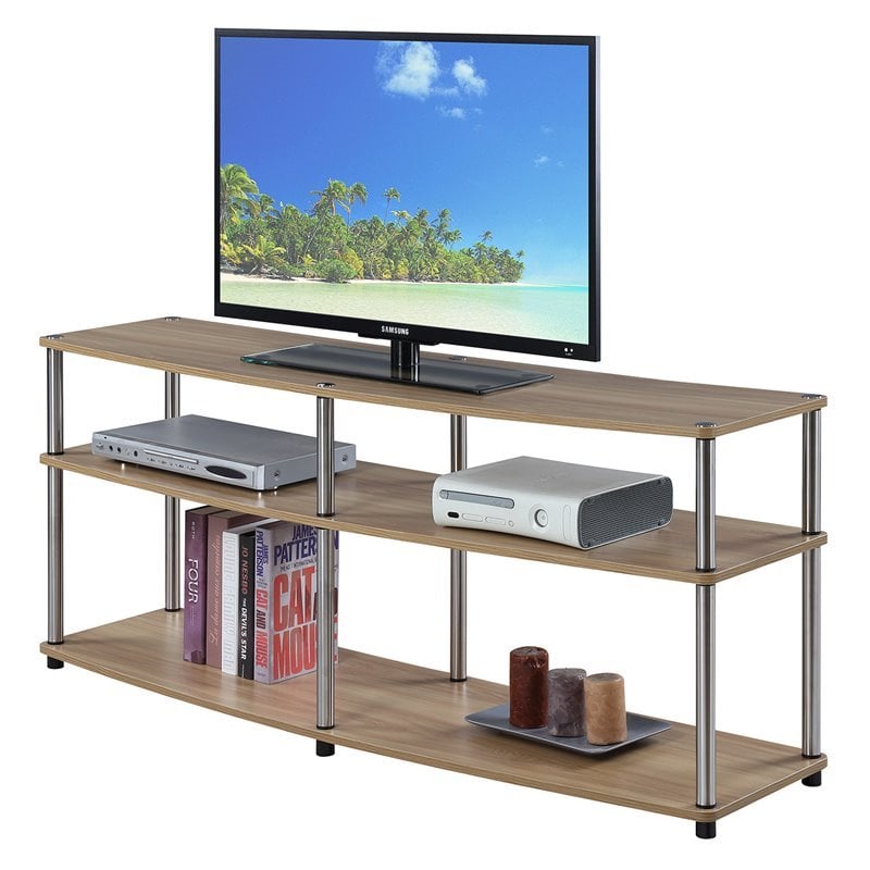 Convenience Concepts Designs2go 3 Tier 60 Tv Stand In Light Oak