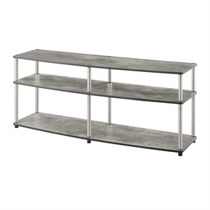 Convenience Concepts Designs2Go Three-Tier 60&quot TV Stand in Gray Faux Birch Wood