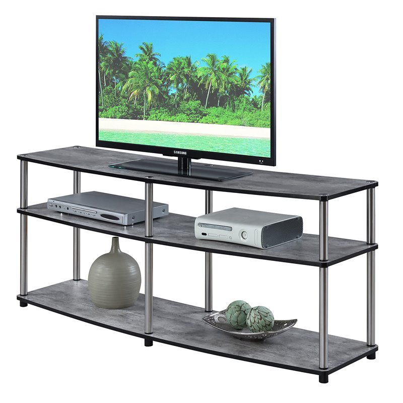 Convenience Concepts Designs2go 3 Tier 60 Tv Stand In Faux Birch