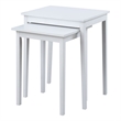 Convenience Concepts American Heritage Nesting End Tables in White Wood Finish