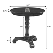Convenience Concepts End Table Coffee Accent Table Round in Wood - Espresso
