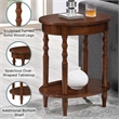 Convenience Concepts Classic Accents Brandi Oval End Table in Black Wood Finish