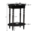 Convenience Concepts Classic Accents Brandi Oval End Table in Black Wood Finish