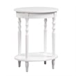 Convenience Concepts Classic Accents Brandi Oval End Table in White Wood Finish