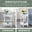 Convenience Concepts Classic Accents Brandi Oval End Table in White Wood Finish