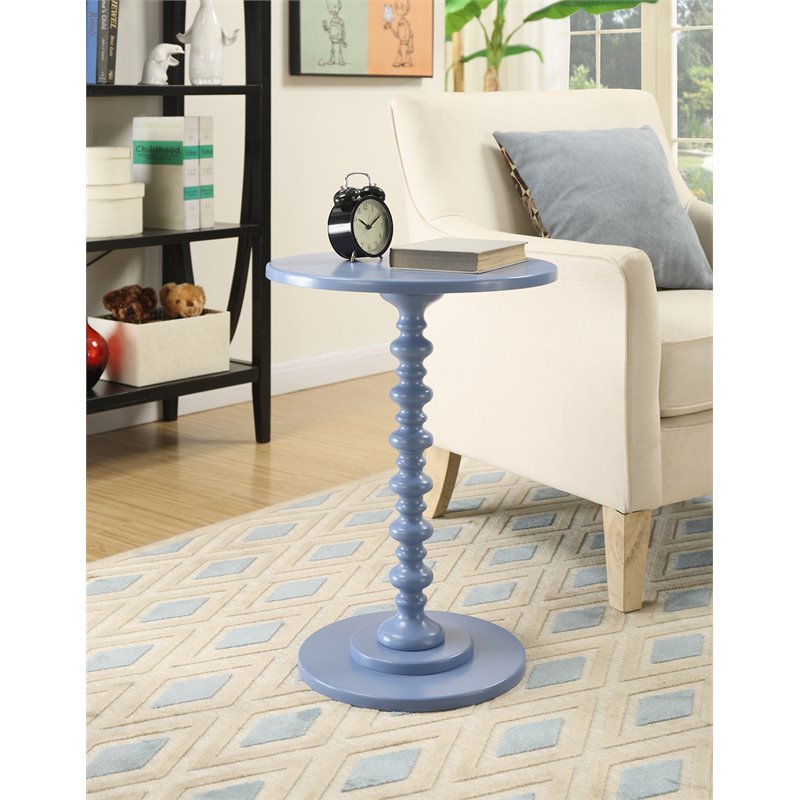 Convenience Concepts Palm Beach Spindle Table in Blue Wood Finish