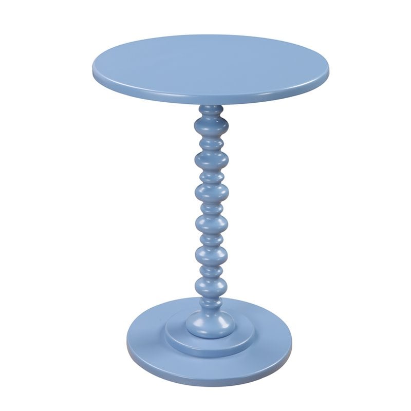 Convenience Concepts Palm Beach Spindle Table in Blue Wood Finish