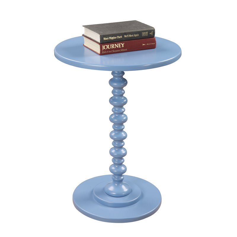 Convenience Concepts Palm Beach Spindle Table in Blue Wood Finish