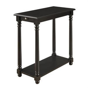 Convenience Concepts French Country Regent End Table in Black Wood Finish