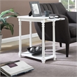 Convenience Concepts French Country Regent End Table in White Wood Finish