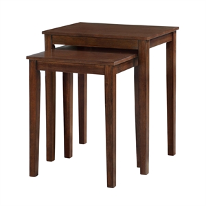 Convenience Concepts American Heritage Nesting End Tables in Espresso Wood