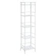 Convenience Concepts Xtra Storage Five-Tier Folding Shelf in White Metal Finish