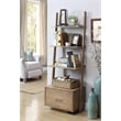American Heritage Ladder Bookcase with Drawer in Caramel Driftwood Wood Finish