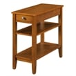 Convenience Concepts American Heritage Three-Tier End Table in Dark Walnut Wood