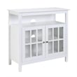 Convenience Concepts Big Sur Highboy TV Stand in White Wood Finish