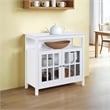 Convenience Concepts Big Sur Highboy TV Stand in White Wood Finish