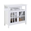 Convenience Concepts Big Sur Highboy TV Stand in White Wood Finish