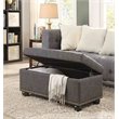 Convenience Concepts Designs4Comfort 7th Avenue Storage Ottoman in Gray Fabric