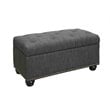 Convenience Concepts Designs4Comfort 7th Avenue Storage Ottoman in Gray Fabric