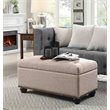 Convenience Concepts Designs4Comfort 7th Avenue Storage Ottoman in Tan Fabric