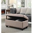 Convenience Concepts Designs4Comfort 7th Avenue Storage Ottoman in Tan Fabric