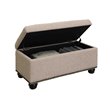 Convenience Concepts Designs4Comfort 7th Avenue Storage Ottoman in Tan Fabric