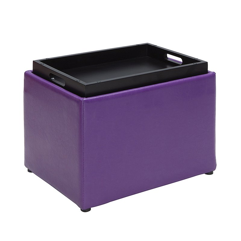 Convenience Concepts Designs4comfort Accent Storage Ottoman In Convenience Concepts Designs4comfort Accent Storage Ottoman In Purple