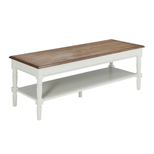 Convenience Concepts French Country Coffee Table in Driftwood and White Wood