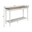 French Country Console Table with Drawer and Shelf in Driftwood and White Wood