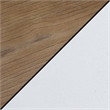 French Country Hall Table with Drawer and Shelf in Driftwood and White Wood
