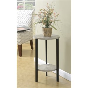 convenience concepts graystone plant stand in faux birch
