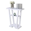 Convenience Concepts Newport V Console Table in White Wood Finish