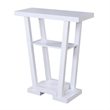 Convenience Concepts Newport V Console Table in White Wood Finish