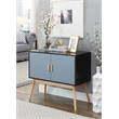 Convenience Concepts Oslo Storage Console in Natural and Black Wood Finish